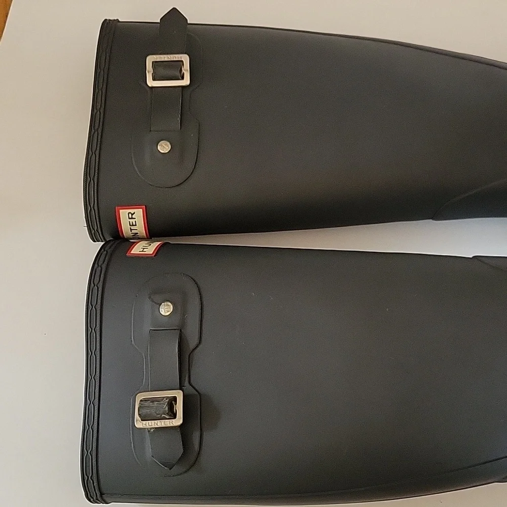 Hunter women's tall gray boots sz 5 Garden Girl Rain Boots Mud Boots